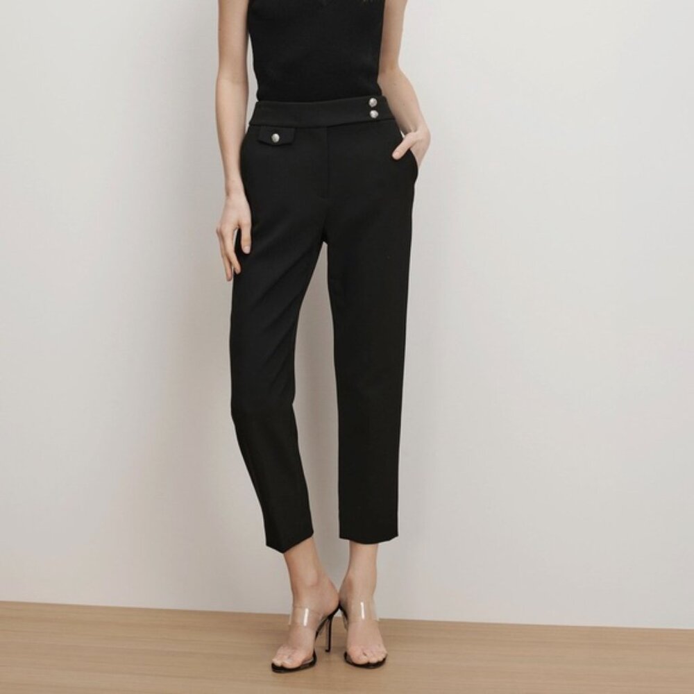 VERONICA BEARD Renzo Slim Leg Ankle Gold Crest Buttons Pants - Like New - Picture 16 of 16